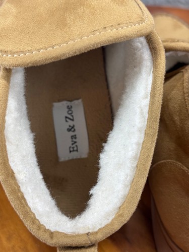 Eva & Zoe Women's Snowmass Slip On Slippers Size 10 Shoes Tan Boots Moccasins - 第 8/11 張圖片
