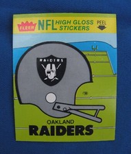 1981 Fleer Football Team Logo Sticker & Schedule Oakland Raiders Helmet