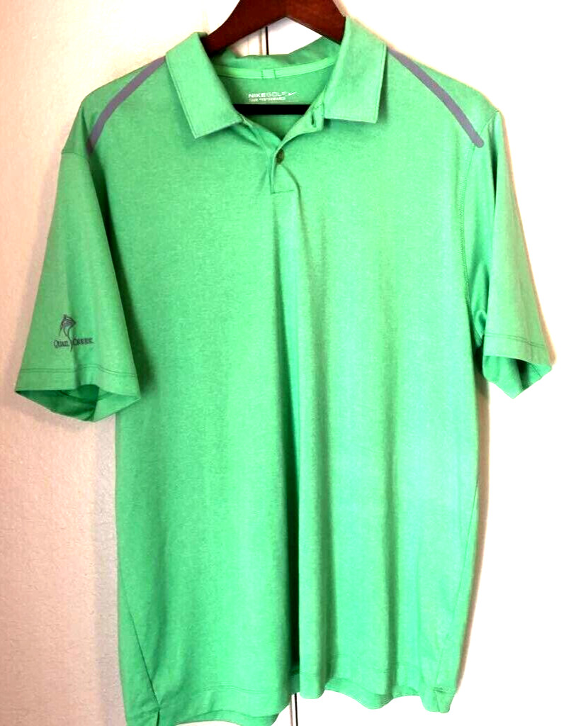 Nike Mens Dri Fit Golf Polo Shirt Quail Creek Solid G… Gem