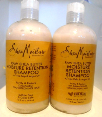 Shea Moisture Raw Shea Butter Extra Moisture Retention Shampoo 13oz 2-PACK