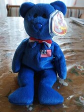 * Oryginalna czapka Ty John 2004, Miś w kolorze niebieskim z metką, witryna 