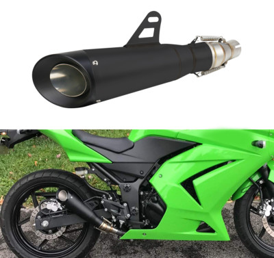 GP Racing Exhaust Pipe Muffler For Kawasaki Ninja 300 Z300 EX300 ABS 2008-2017