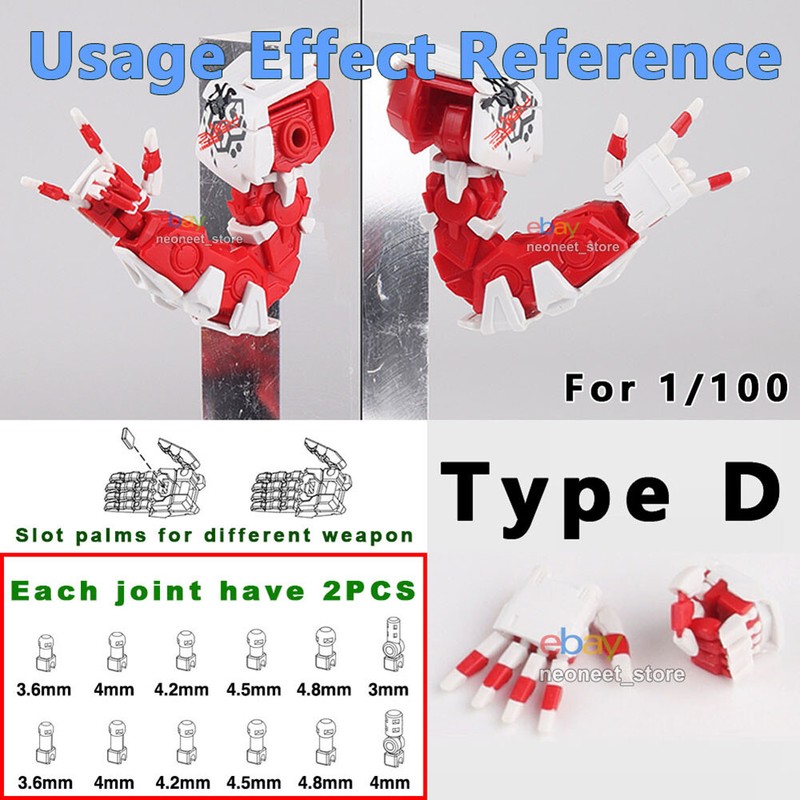 For 1/100 Gunpla RE MG Gundam Model Action Hand 3.0 Red Frame Astray Strike D