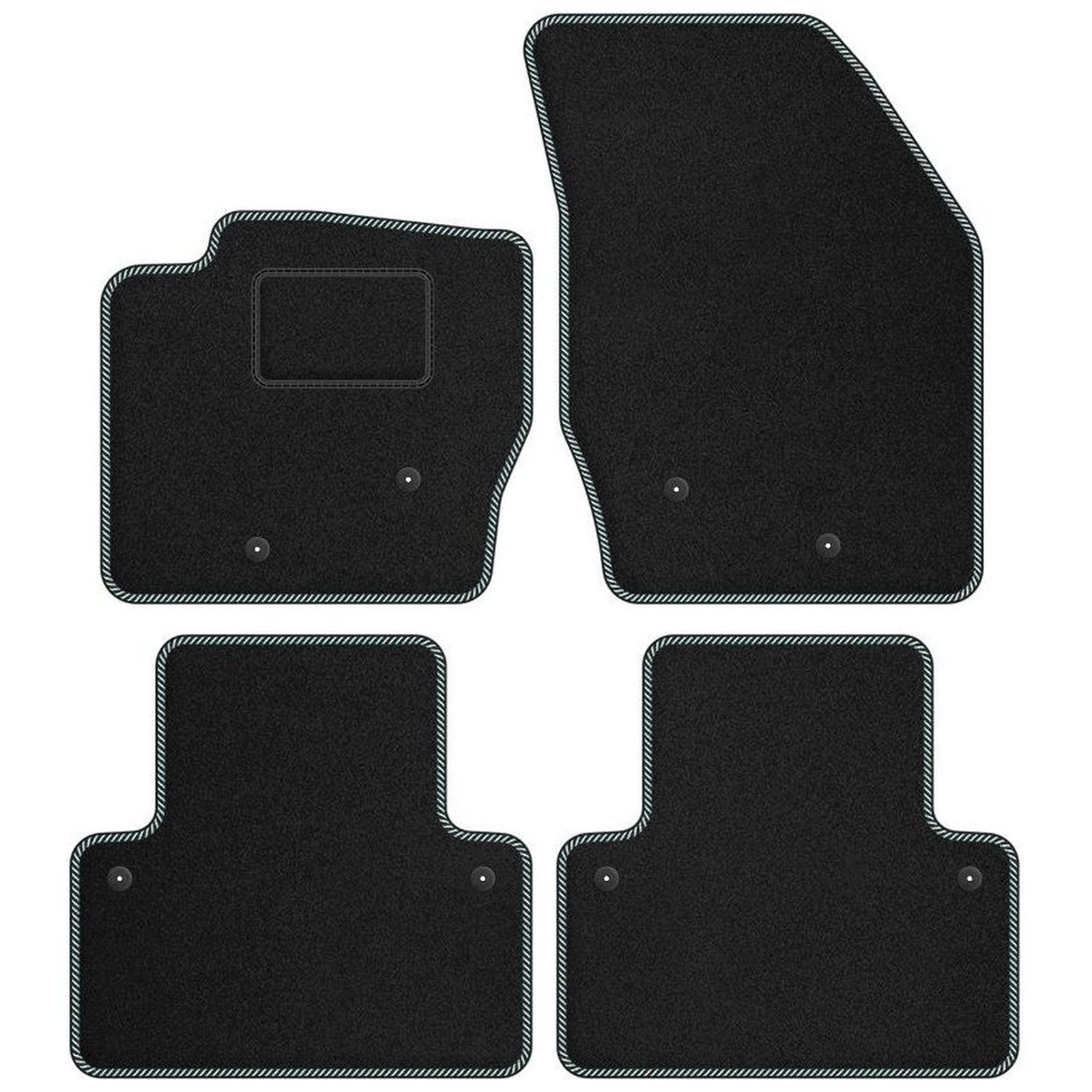 Tapis de sol velours blanc STREAK pour Volvo XC90 I idéal pour les trajets en famille