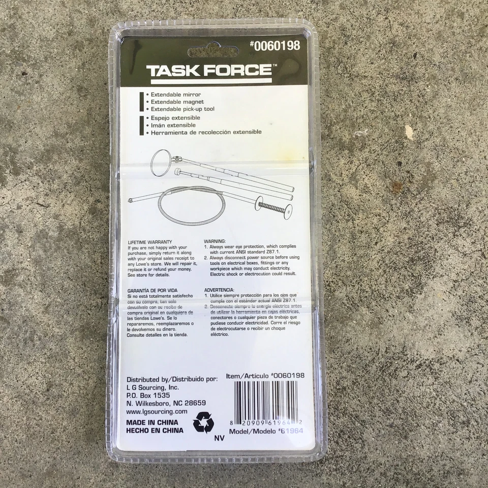 3 Pack Pick Up Tool Set Extendable Magnetic Flexible Grabber Claw Mirror - Image 2 of 2