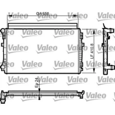 Radiator, engine cooling Valeo 735558 for VW Golf VII Passat