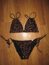 Womens SHADE SHORE 2 piece string bikini swim bathing suit swimsuit S Sm NWOT