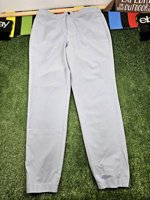 Banana republic men chino pants tapered slim fit W36 L30 gray flat front casual