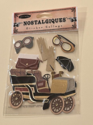 Jolee's Nostalgiques CLASSIC CAR Sticker Collage Scrapbooking Embellishment