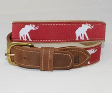 Ocean Rider Men's Belt Leather hand made Made in the USA fish alabama