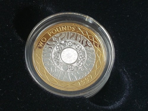 United Kingdom 2 Pounds 1997 Silver Proof in Case with COA - One Year Type - Picture 2 of 6