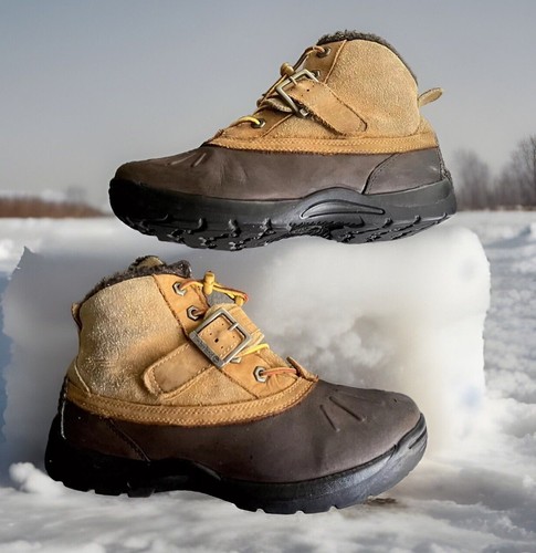 TIMBERLAND MALLARD WHEAT BUCKLE STRAP ‘WATERPROOF DUCK-BOOT’ BIG KIDS SIZE 5Y - Picture 5 of 8