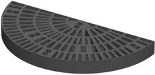 Custom Pro Half Circle Heavy Duty Fountain Basin Grate-15" x 30" | support cover