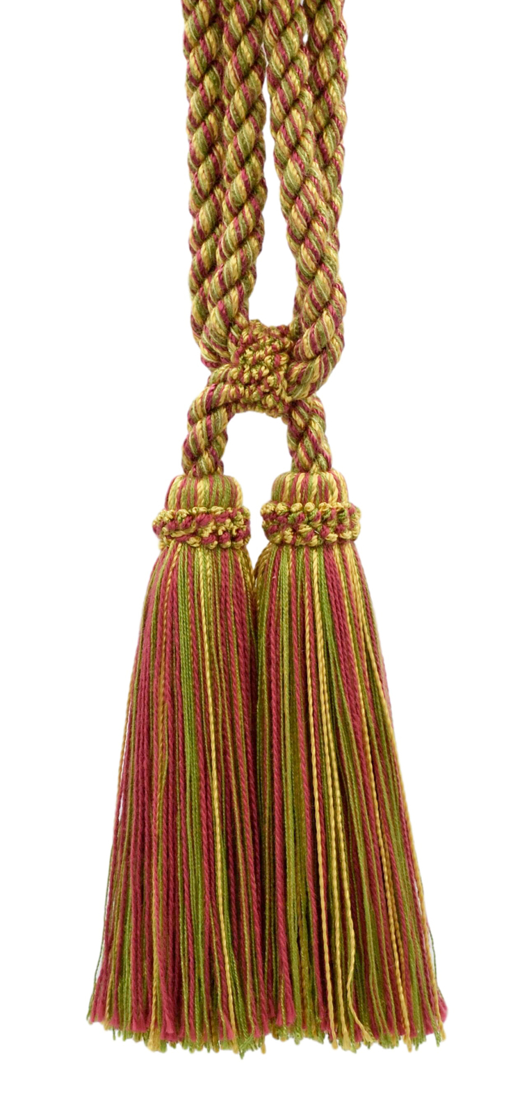 DÉCOPRO Double Tassel tassel Tieback, Color# P77 - Fruit Medley Green [Set of 4]