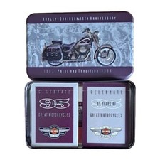 Harley Davidson 95th Anniversary Numbered Collector Tin & Playing Cards '98 VTG
