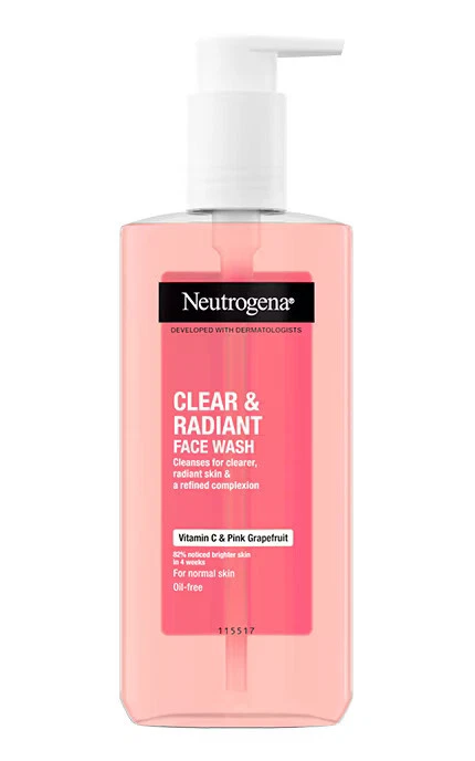 NEUTROGENA CLEAR & RADIANT Jabón Facial con Vitamina C y Pomelo Rosa 200ml Foto 3 de 4
