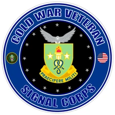 Cold War Veteran Signal Corps Bumper Sticker Military Soldier Decal 5"