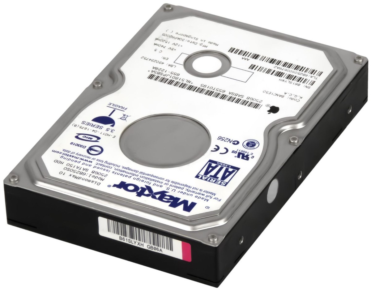 稀少　Maxtor 6V250F0 250GB 【正常】4917時間 Maxtor DiamondMax 10 250GB,Internal,7200 RPM,8.89 cm (3.5