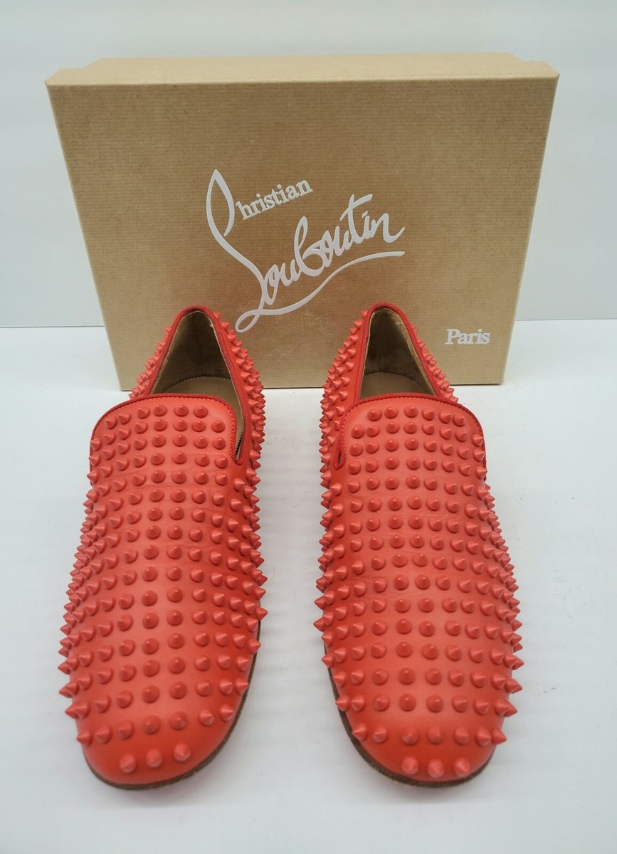 red christian louboutin loafers