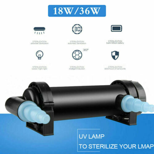 18W-36W Aquarium Pond Fish Tank Sterilizer UV Lamp Light Clarifier Filter Pump - Picture 2 of 13