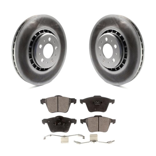 For Volvo XC90 Front Coated Disc Brake Rotors And Semi-Metallic Pads Kit - Picture 1 of 10