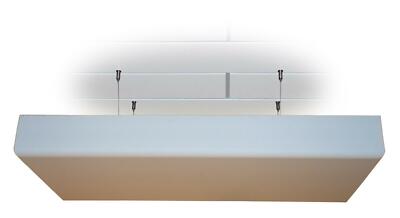 Deckensegel Absorber Akustik Schaum Dämmung mit Dekor-Kante aus BASOTECT  weiß