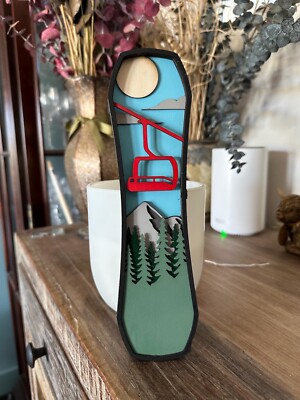 Handcrafted Wooden Ski Lift Wall Art | Rustic Mountain Cabin Decor