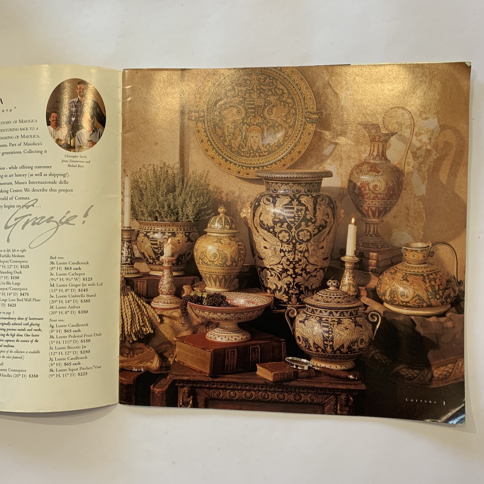 vintage Cottura Ceramic Art Imports Pottery Catalog Catalogue 1996 1997