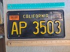 License Plate, California, 1963, AP (trailer) 3503