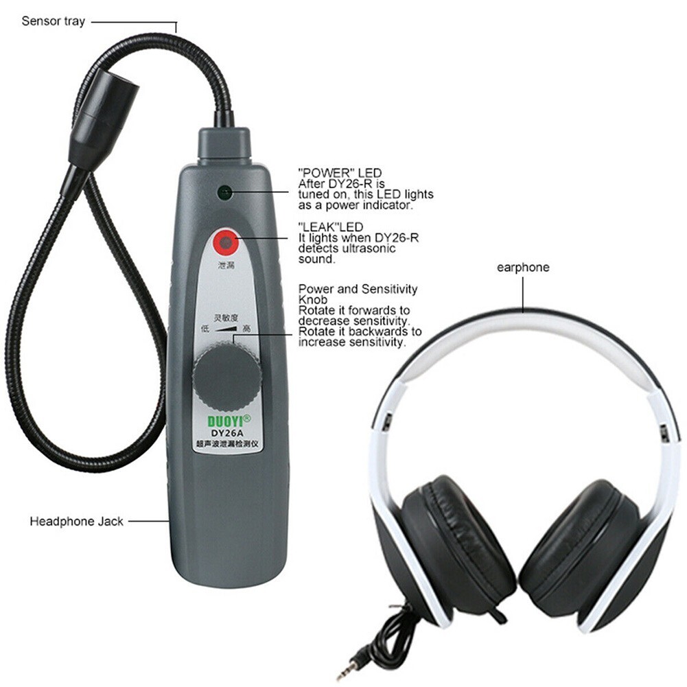 N??tzlich Ultraschall Lecksucher Lecktester Vakuum Diagnosetool Empf?nger