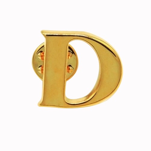 Mens Womens Metal Alphabet Brooch Fashion 26 Letters Golden Neckline Lapel Pins - Picture 6 of 39