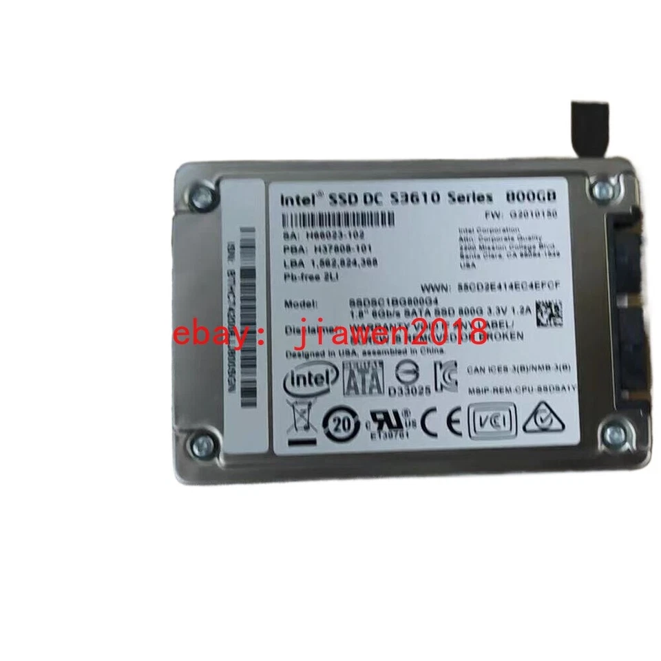 3.3V SSDSC1BG800G4R Series SSD 800GB Intel 800G Drive SATA State 1.8"S3610 Solid - Image 3 of 4