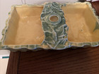 mccoy pottery yellow planter or relish tray