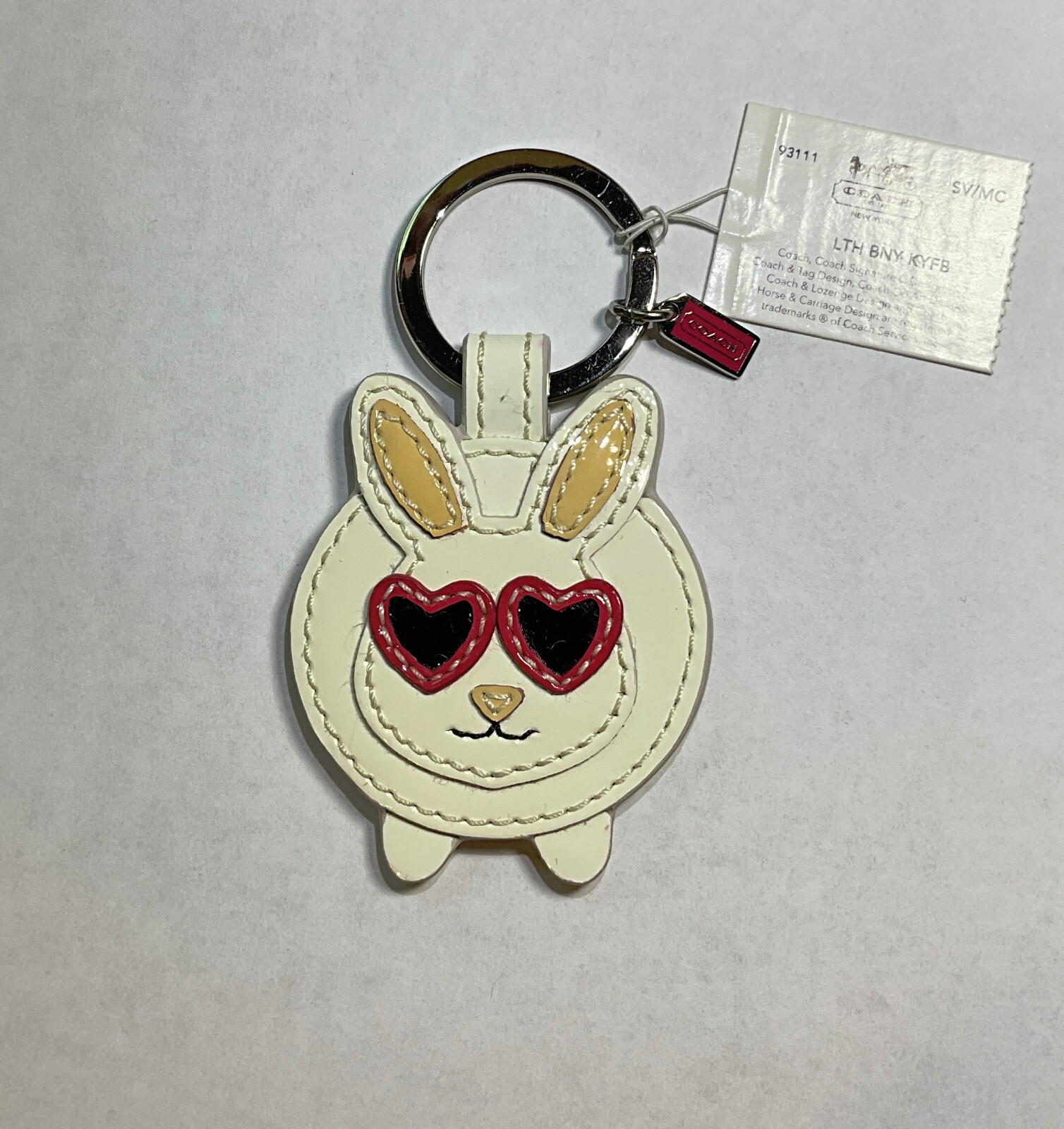 NWT'S Coach Rabbit / Bunny Keychain / Key Ring - No Tail - Rare