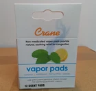 Crane Vapor Pads 12 Pack Menthol Eucalyptus Lemon Peppermint - Use With EE-5948
