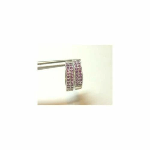 Orecchini di lusso con gemme in oro bianco rubino