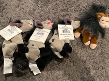 8  Disney Lion King Villains Lot Scar  Hyenas Plush Mini Bean Bag NOS