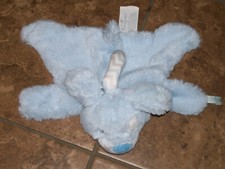 Nat and Jules Puppy Dog Baby Security Blanket Nunu Plush Blue Lovey Pacifer