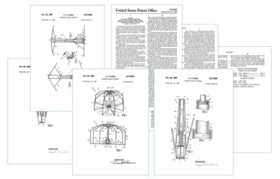 1962 Nuclear Bomb Fallout Shelter PATENT Plans,Drawing/Docs,Atomic Radiation 7pg
