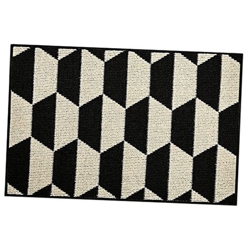 Indoor Doormat, Non-Slip Front Door Mats, Outdoor Welcome 20" x 32" Black/Tan