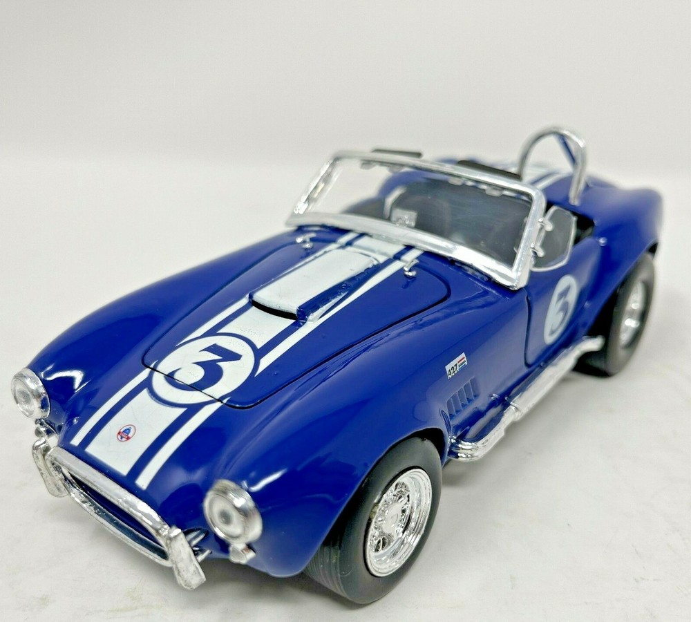 VINTAGE 1/24 Ford Sunnyside Shelby Cobra 427 SS 7718 Model Blue w Racing Stripe