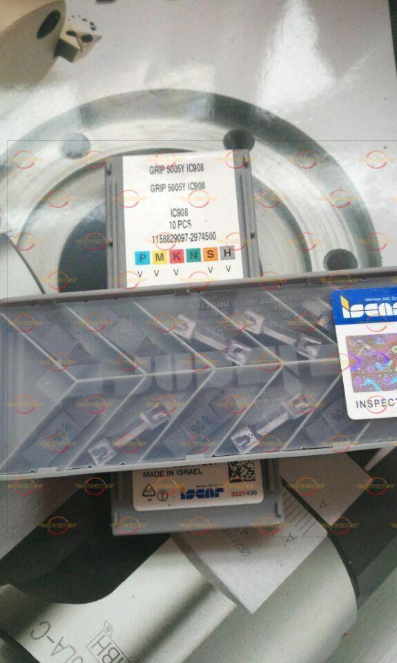 10PCS ISCAR CNC carbide inserts Slot blade GRIP5005Y IC908 New