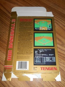 R.B.I. Baseball 3 (Nintendo Entertainment System, NES 1991) ORIGINAL BOX ONLY