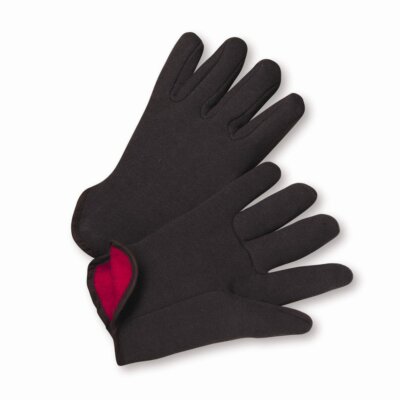 West Chester Red Fleece Lined Gloves Cotton Brown Jersey Gloves Size Large