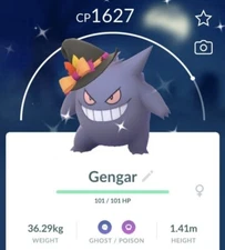 ✨ Shiny Gengar Spooky Festival -  P T C have 20k stardust - Description