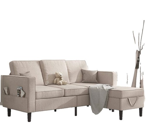 1990s Ligne Roset Tufted Three Seat Lenny Sofa Upholstered in