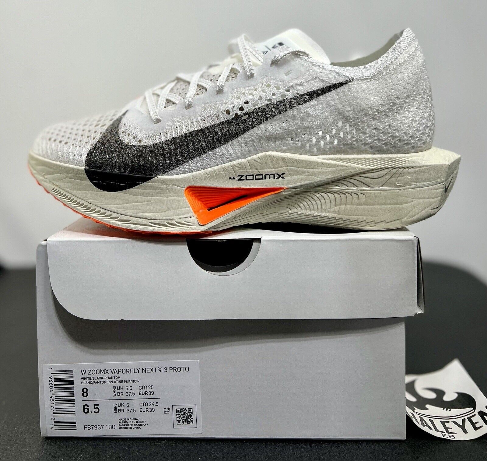 NEW Nike ZoomX Vaporfly Next% 3 Prototype | Women's Size 8 / 6.5M |  FB7937-100