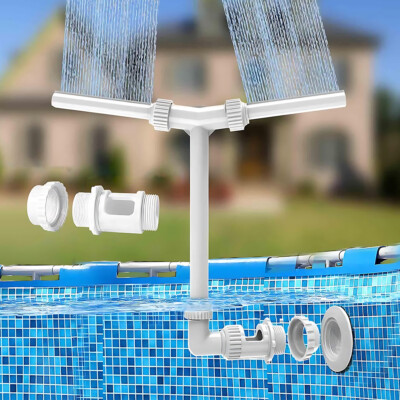 Waterfall Fountain with Adjustable Dual Spray System Pond Aerator Adapter Kit
