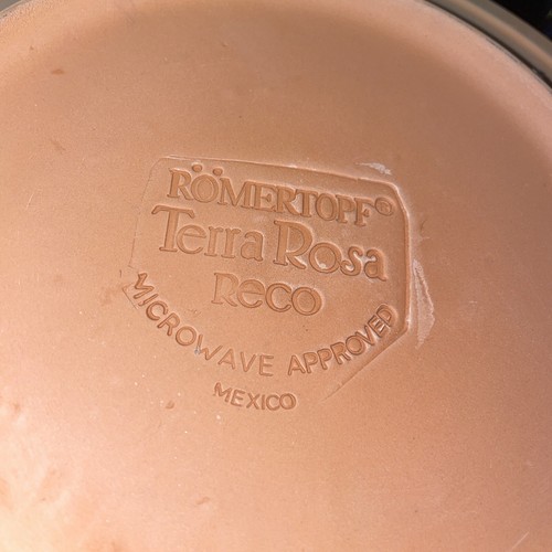 4 ROMERTOPF Vtg Pottery Terra Rosa Reco Glazed Clay 10" Plates Deep Blue Black - Picture 12 of 14