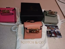 New NTW Scotch &Co.BarkinLeather Luxury Designer Pet Poop Bag dispenser.